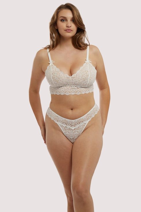 Wolf & Whistle - Ariana Everyday Lace Thong - White